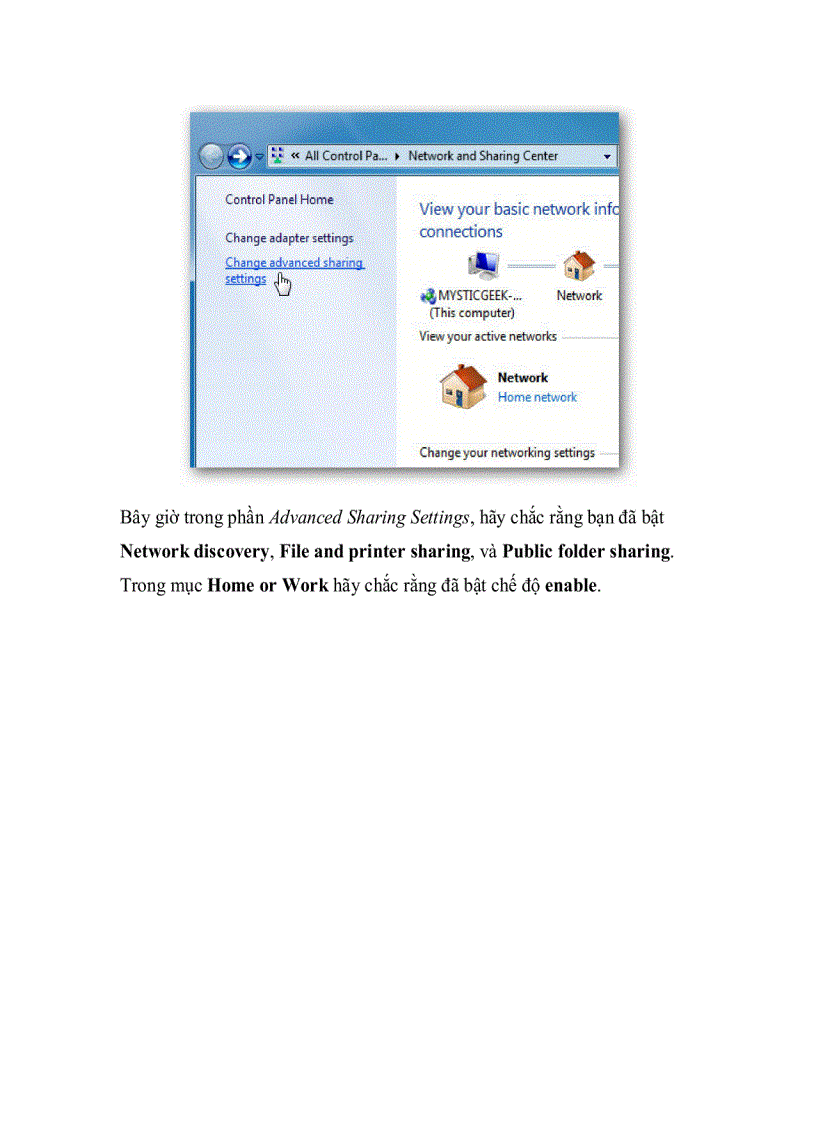 image for page Share Files và Printers giữa Windows 7 và Vista