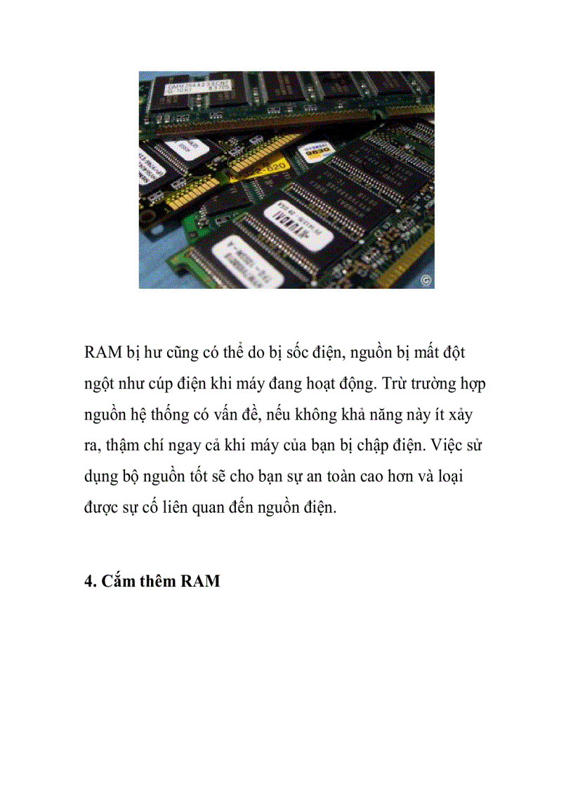 image for page Tìm hiểu và khắc phục các sự cố về RAM