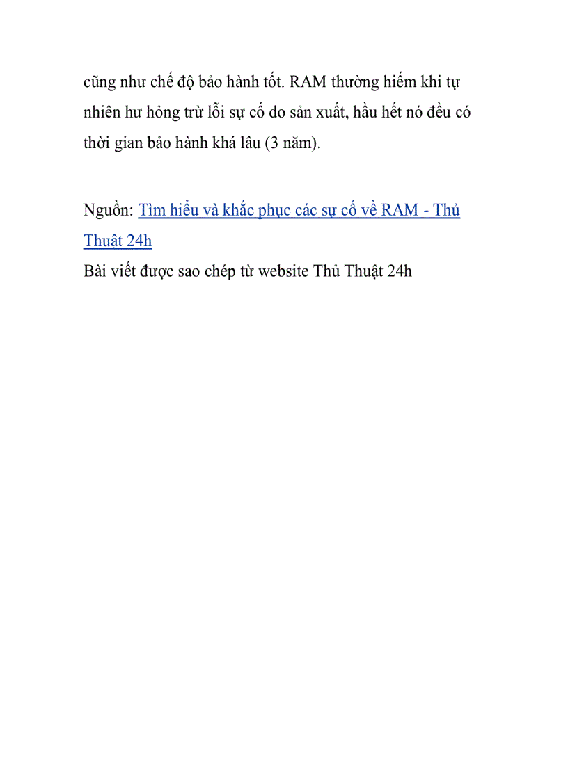 image for page Tìm hiểu và khắc phục các sự cố về RAM