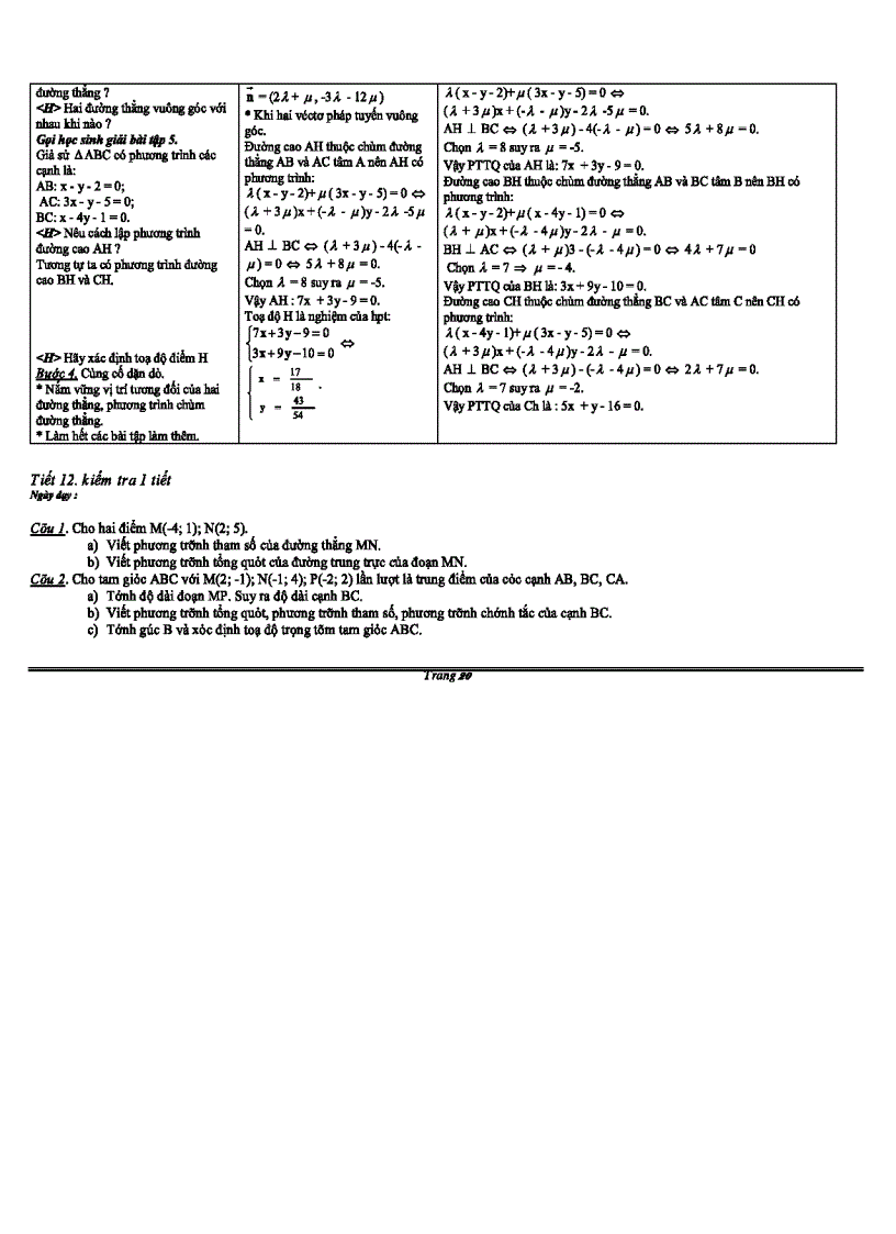 image for page Bài Giảng Tọa Độ Của Vectơ Của Điểm