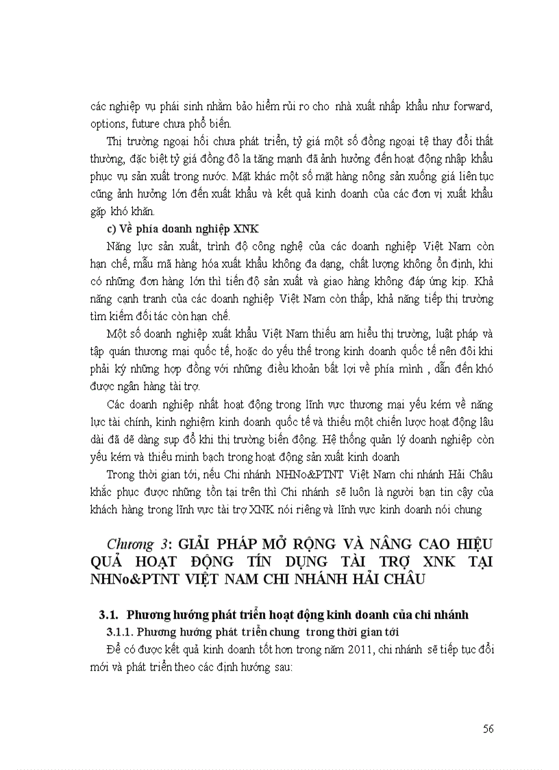 image for page Tín dụng tài trợ xuất nhập khẩu tại Ngân hàng Nông Nghiệp và Phát Triển Nông Thôn Việt Nam chi nhánh Hải Châu ĐÀ NẴNG giai đoạn 2008 2010 Thực trạng và giải pháp