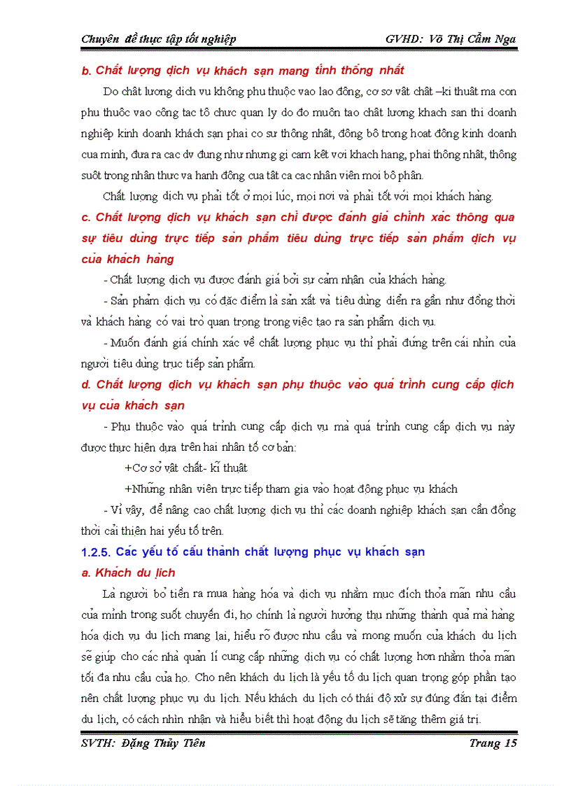 image for page Hoàn thiện chất lượng phục vụ của bộ phận lễ tân khách sạn sun river đà nẵng