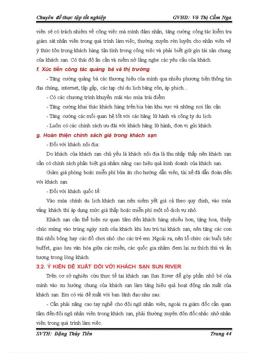 image for page Hoàn thiện chất lượng phục vụ của bộ phận lễ tân khách sạn sun river đà nẵng