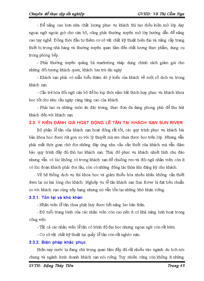 image for page Hoàn thiện chất lượng phục vụ của bộ phận lễ tân khách sạn sun river đà nẵng