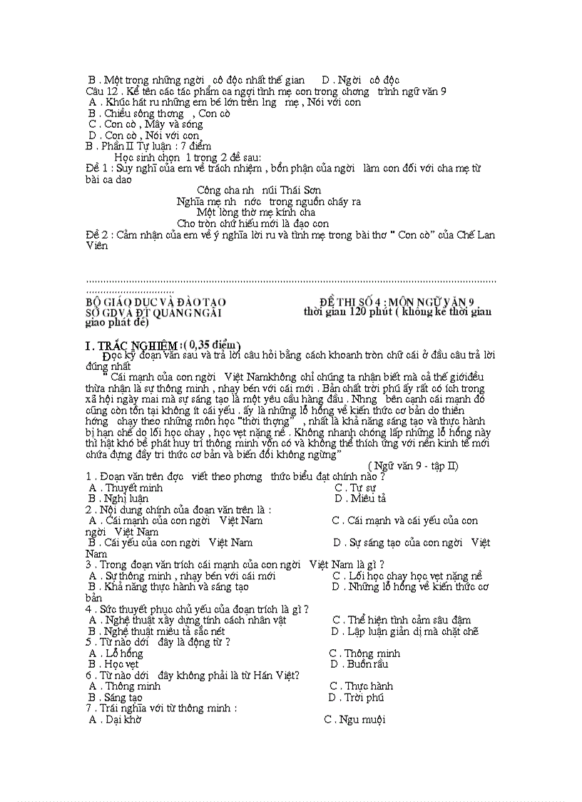 image for page Bộ đề ôn thi Ngữ văn vào lớp 10