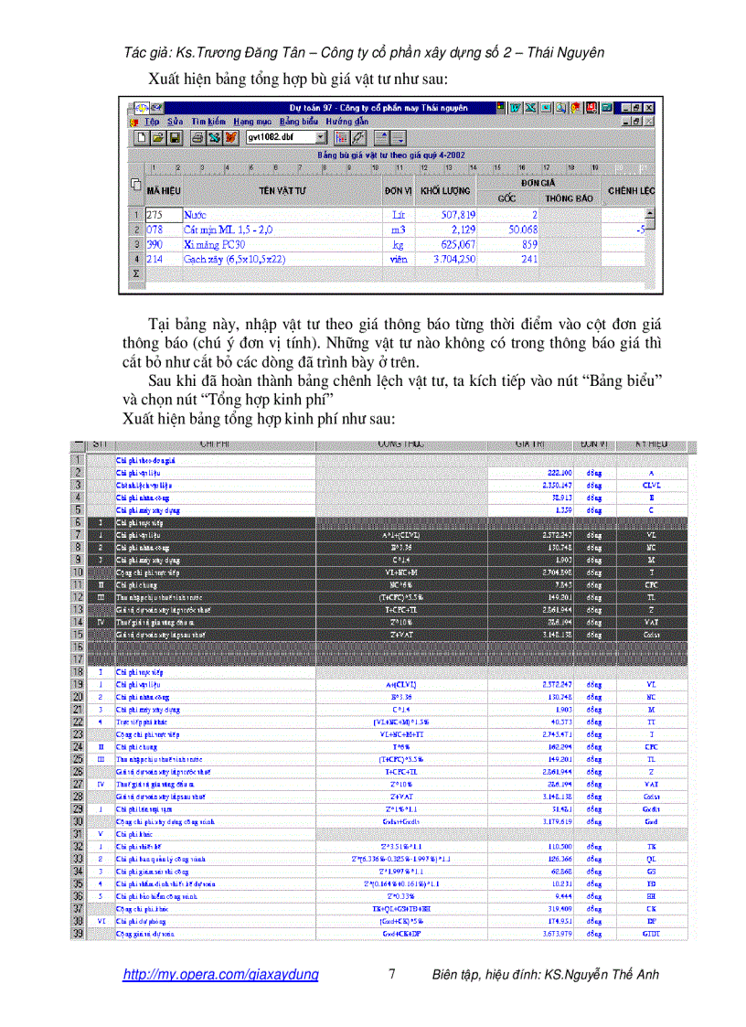 image for page Hướng dẫn sử dụng chương trình dự toán 97