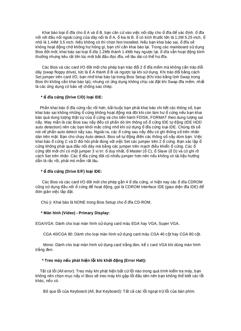 image for page Cách Setup BIOS