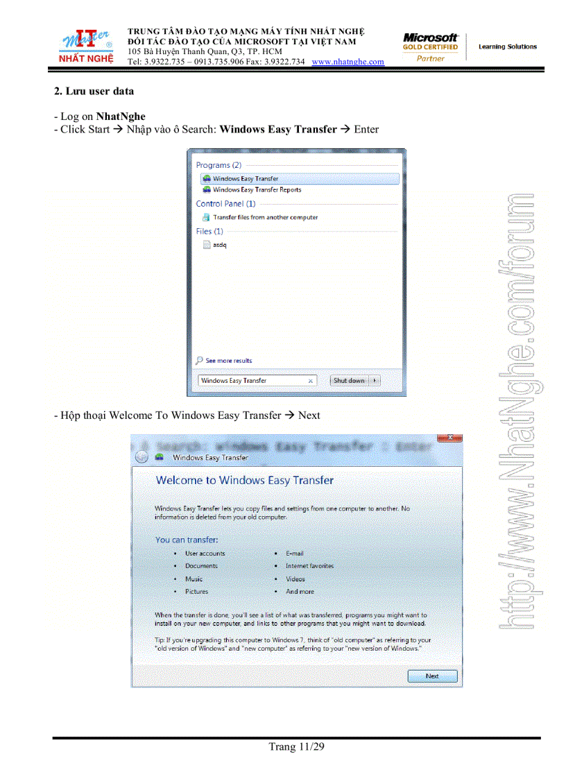 image for page Windows 7 install migrate upgrade