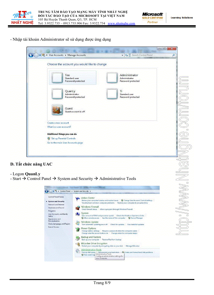 image for page Windows 7 user account control
