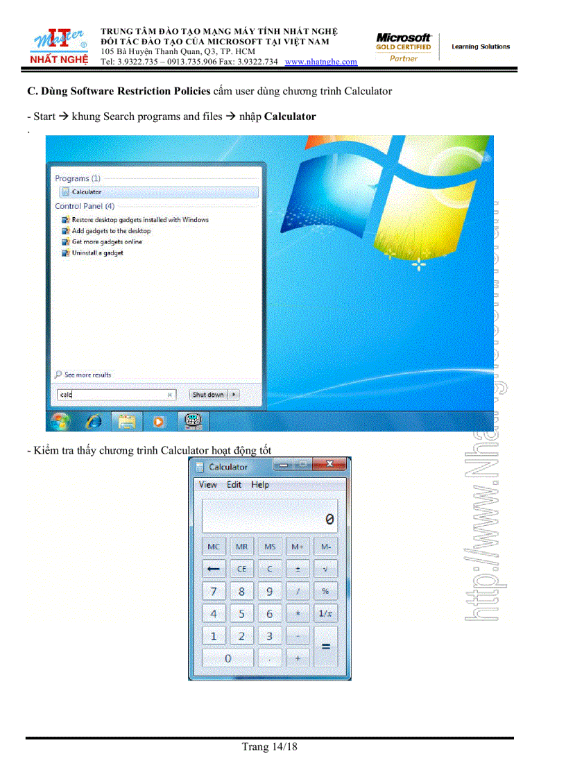 image for page Ngăn chặn dùng phần mềm trên windows 7