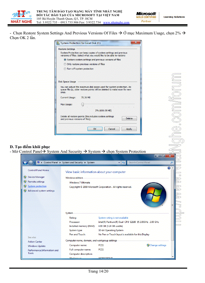 image for page Windows 7 backup restore