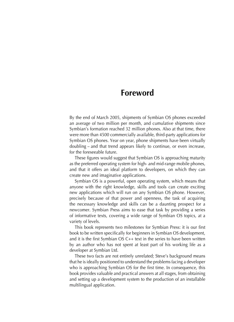 image for page Developing Software for Symbian OS