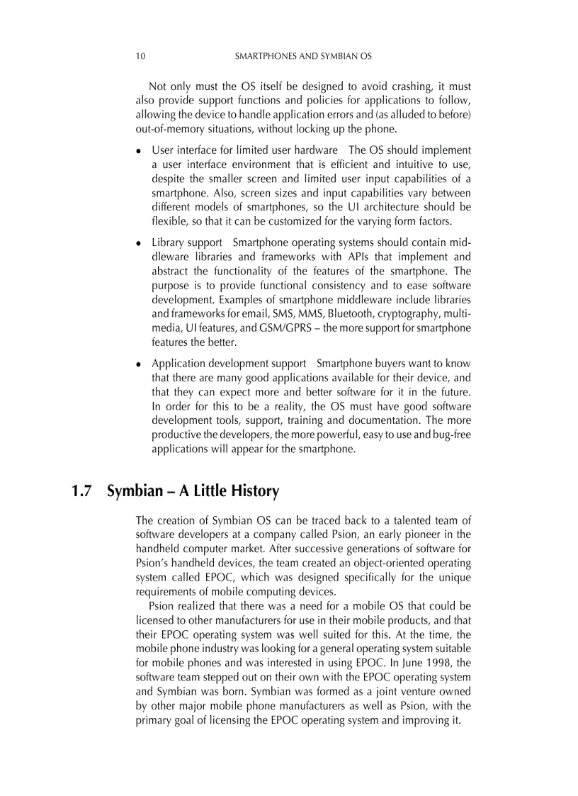 image for page Developing Software for Symbian OS