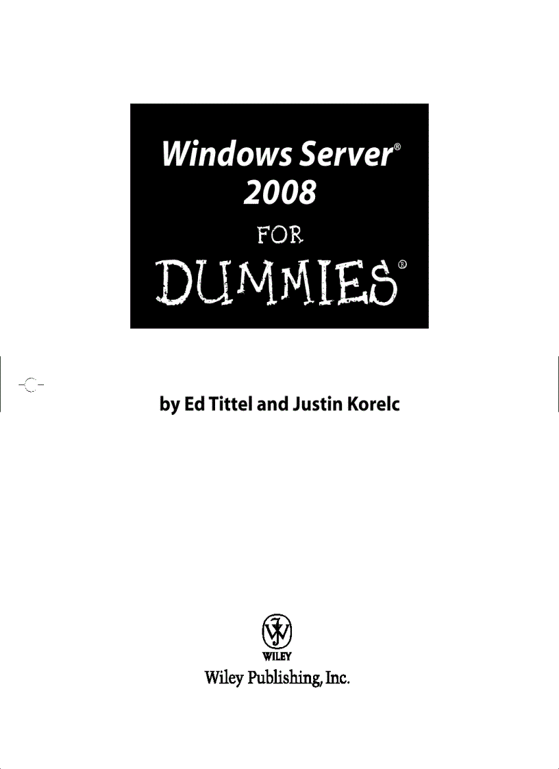 image for page Windows Server 2008 for Dummies