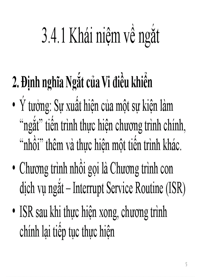 image for page Vấn đề về ngắt của Vi điều khiển