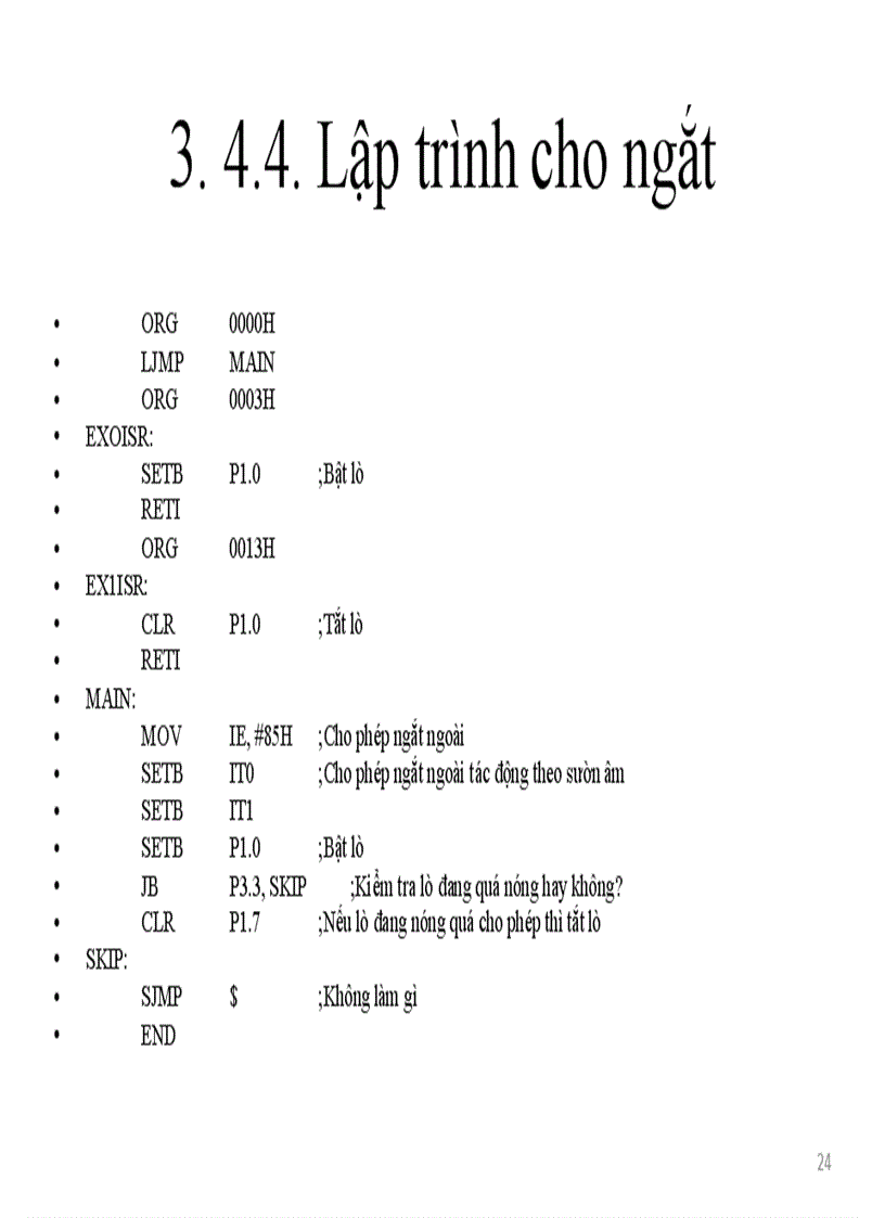 image for page Vấn đề về ngắt của Vi điều khiển