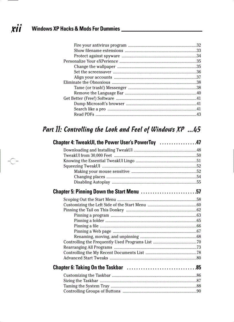image for page Windows XP Hacks and Mods for Dummies