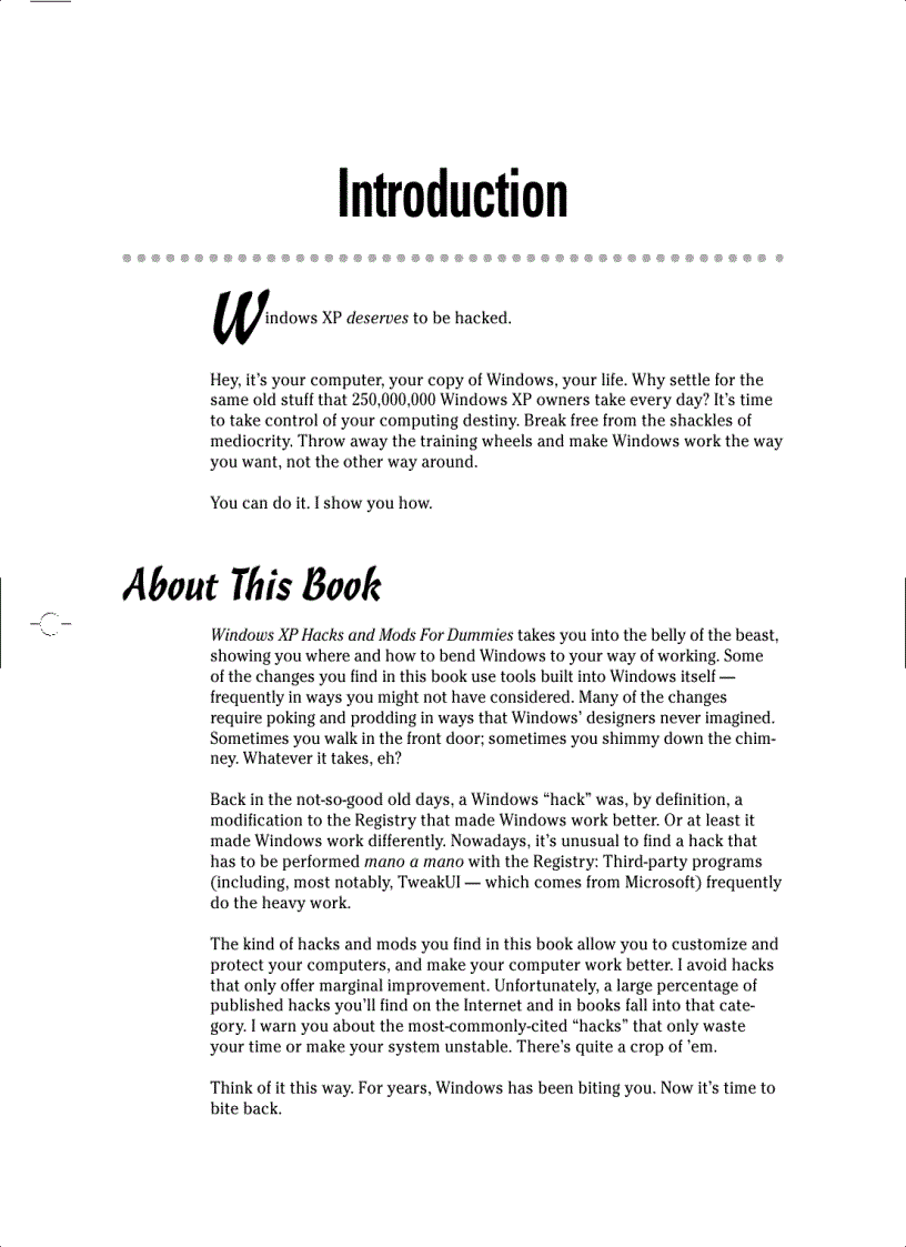image for page Windows XP Hacks and Mods for Dummies