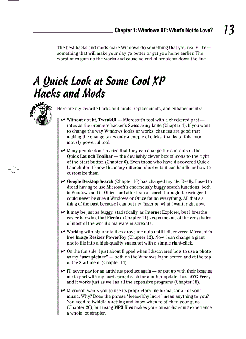 image for page Windows XP Hacks and Mods for Dummies