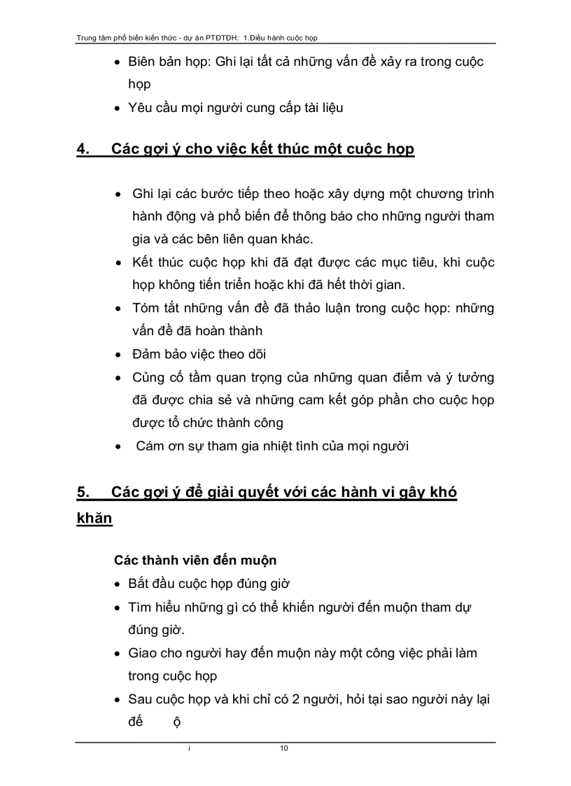 image for page Kỹ năng Điều hành cuộc họp