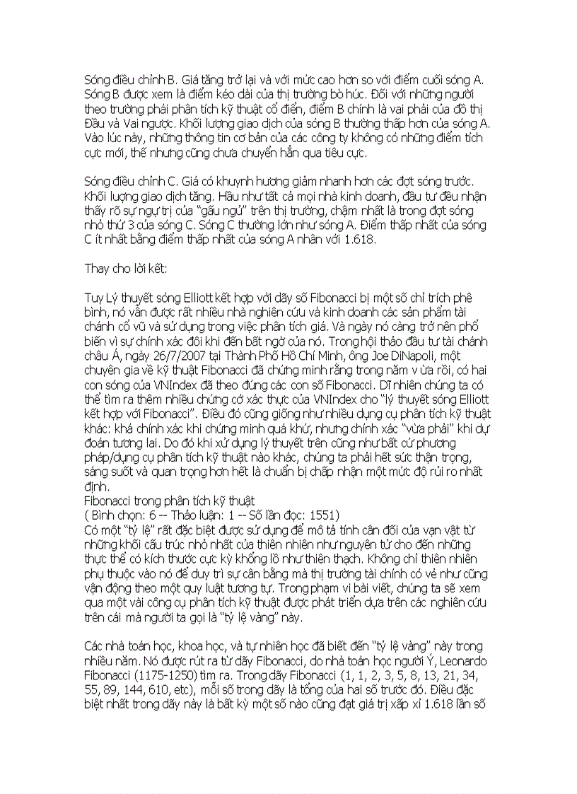 image for page Dùng Sóng Elliott và số Fibonacci để dự đoán xu hướng giá chứng khoán Lý Thuyết sóng Elliott