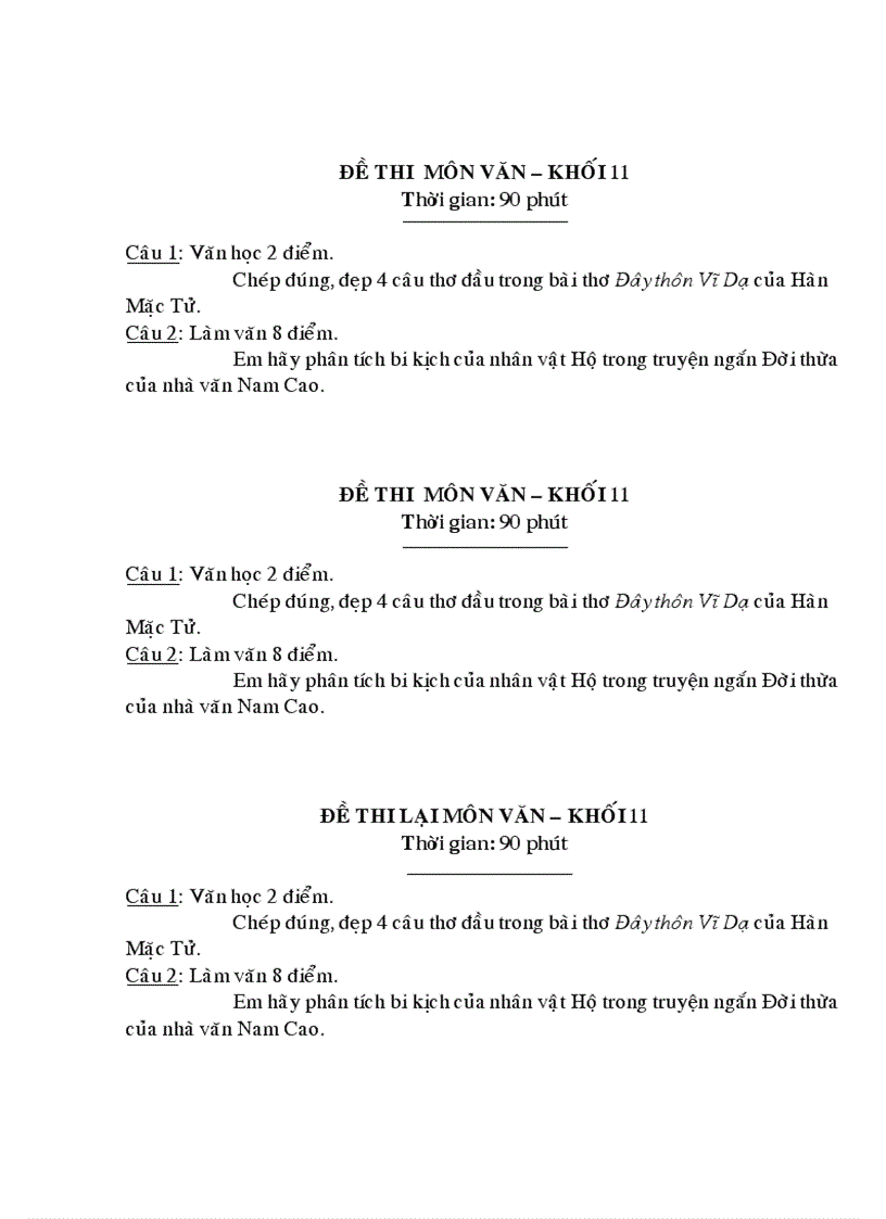image for page Đề kiểm tra Ngữ văn 11 1