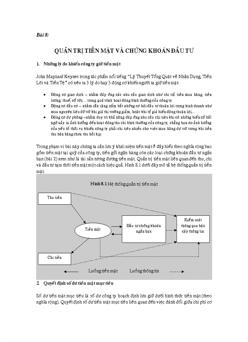 image for page Quản trị tiền mặt và chứng khoán đầu tư