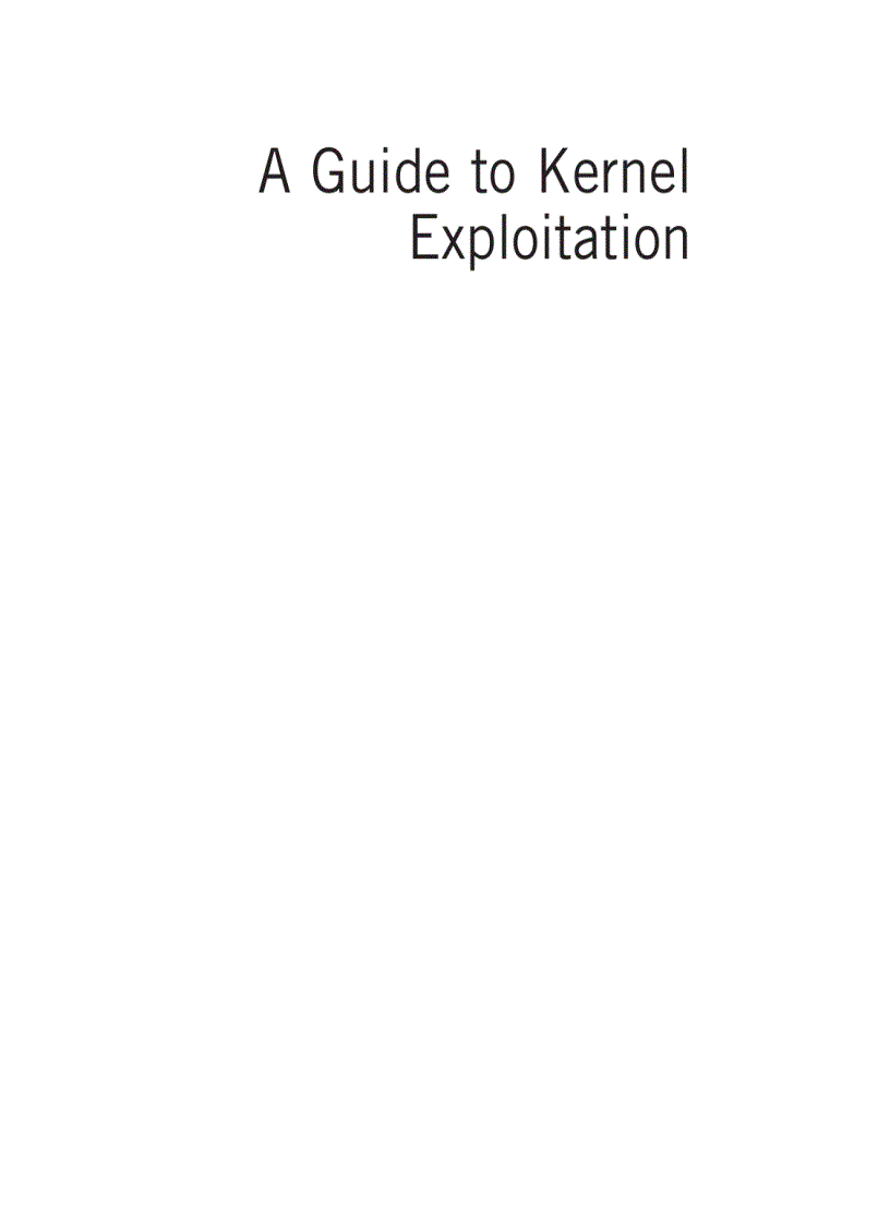 image for page A Guide to Kernel Exploitation