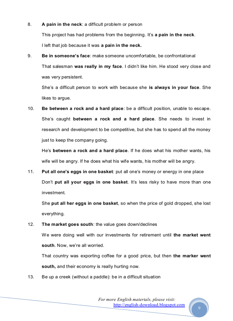 image for page Toeic Idioms