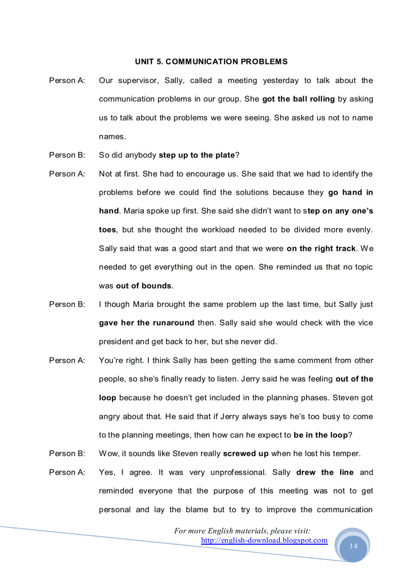 image for page Toeic Idioms