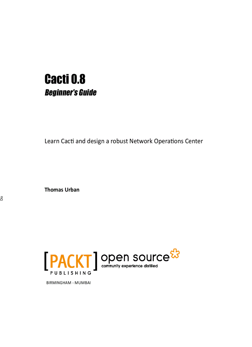 image for page Learn Cacti and design a robust Network Operations Center