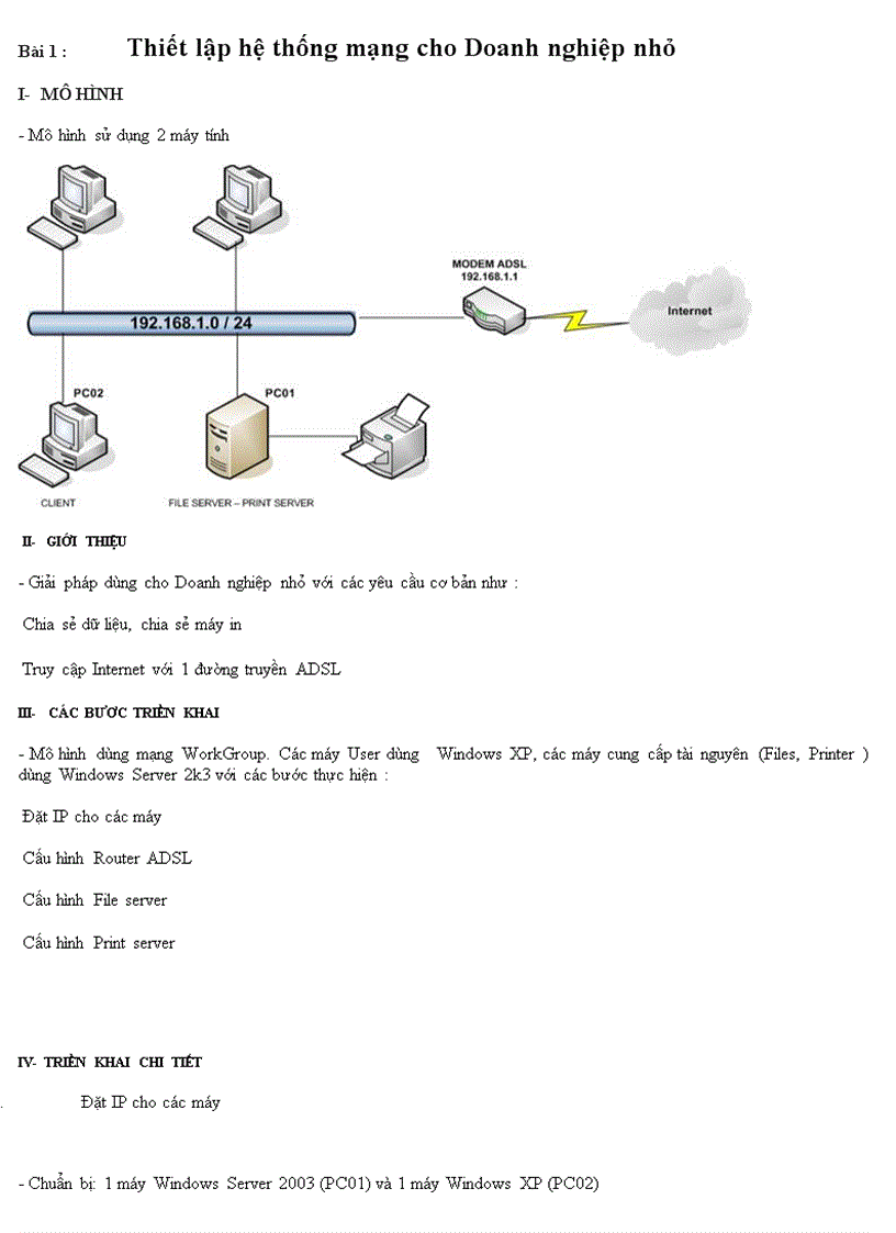 image for page Thiết lập hệ thống mạng cho Doanh nghiệp nhỏ