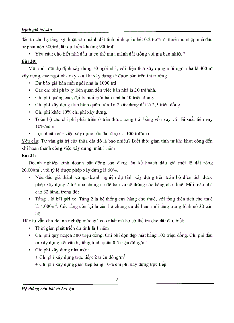 image for page Bài tập định giá tài sản