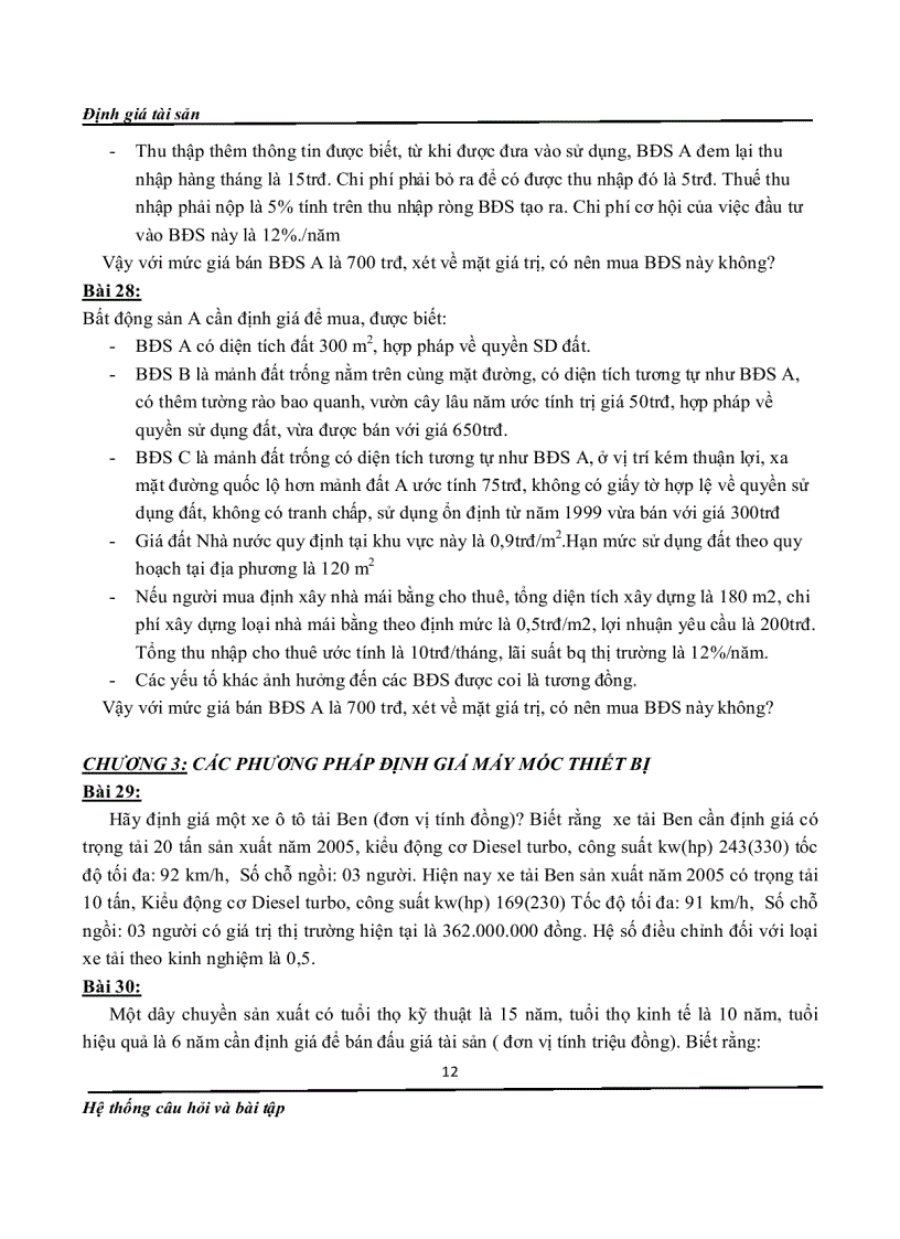 image for page Bài tập định giá tài sản