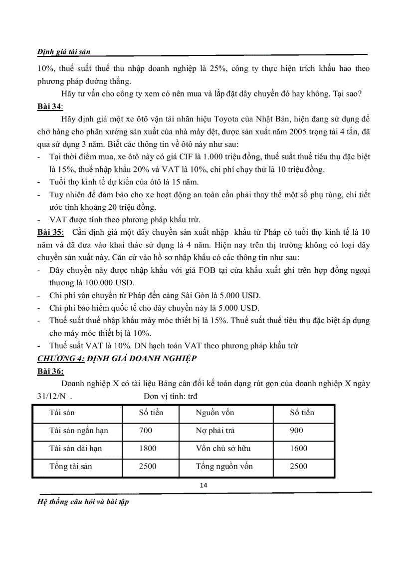 image for page Bài tập định giá tài sản
