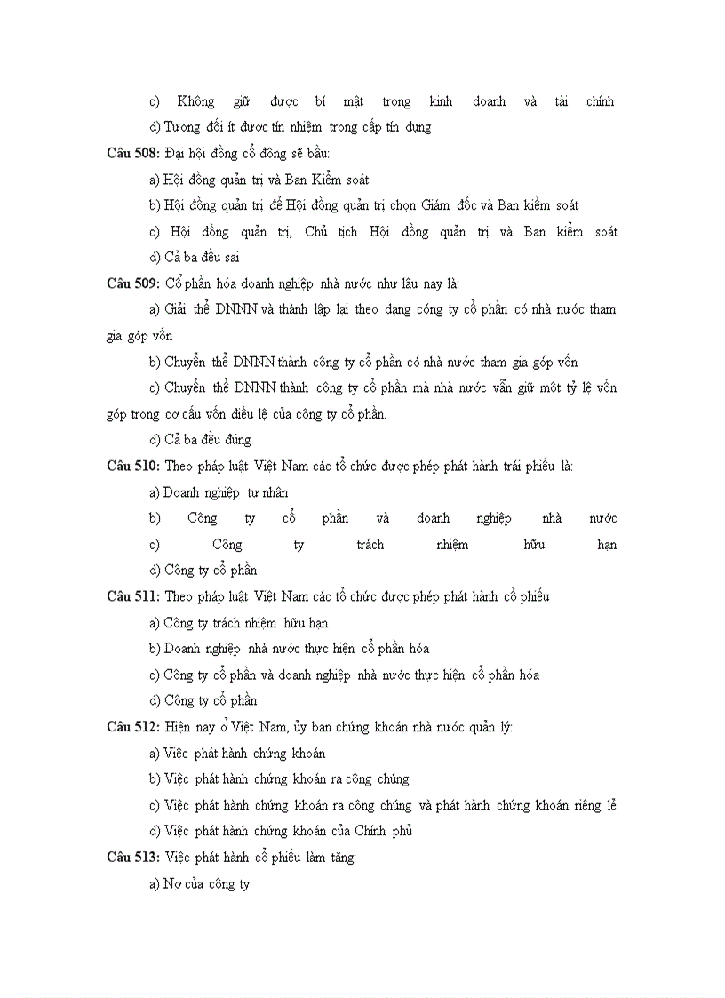 image for page 500 câu hỏi trắc nghiệm chứng khoán