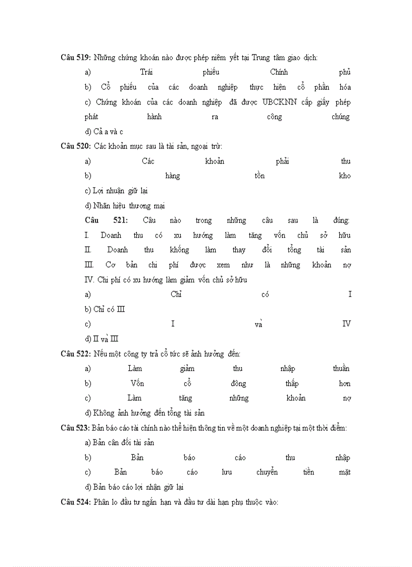 image for page 500 câu hỏi trắc nghiệm chứng khoán