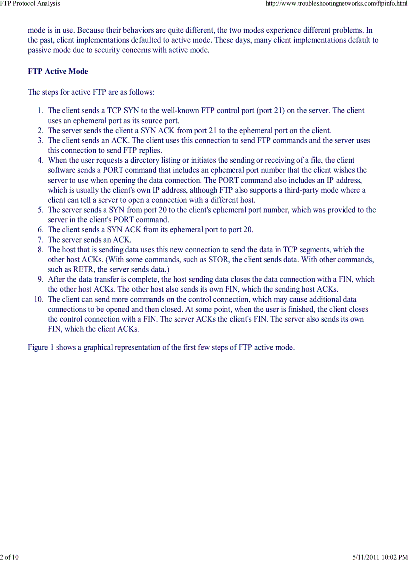 image for page Analysis of the File Transfer Protocol FTP