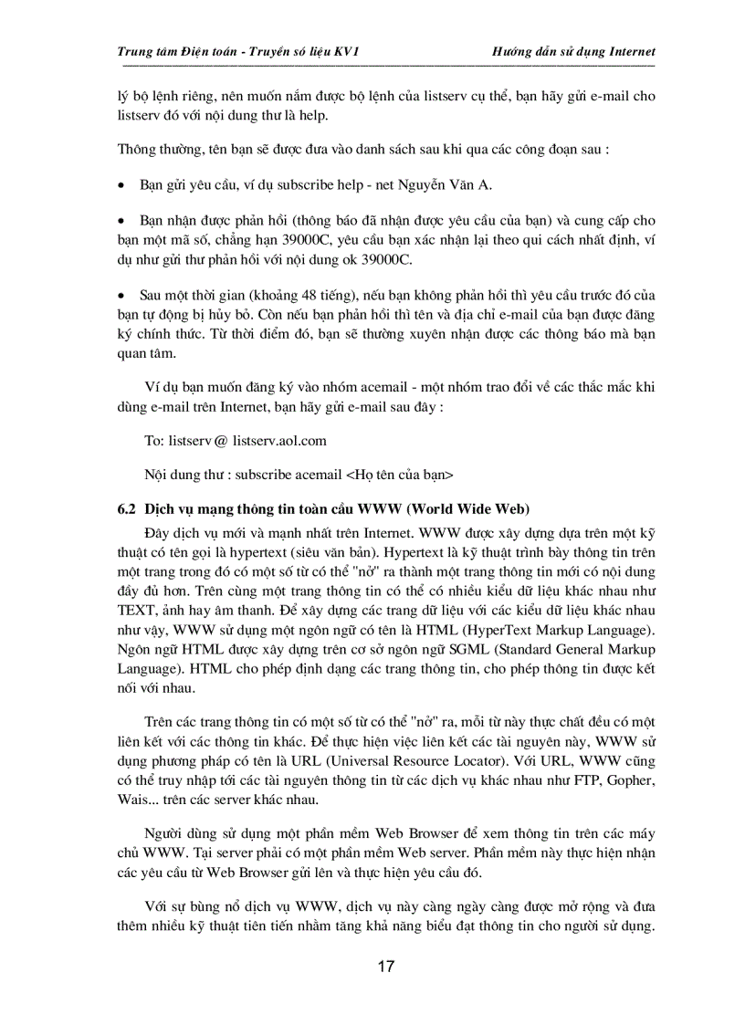 image for page Hướng dẫn sử dụng Internet 1