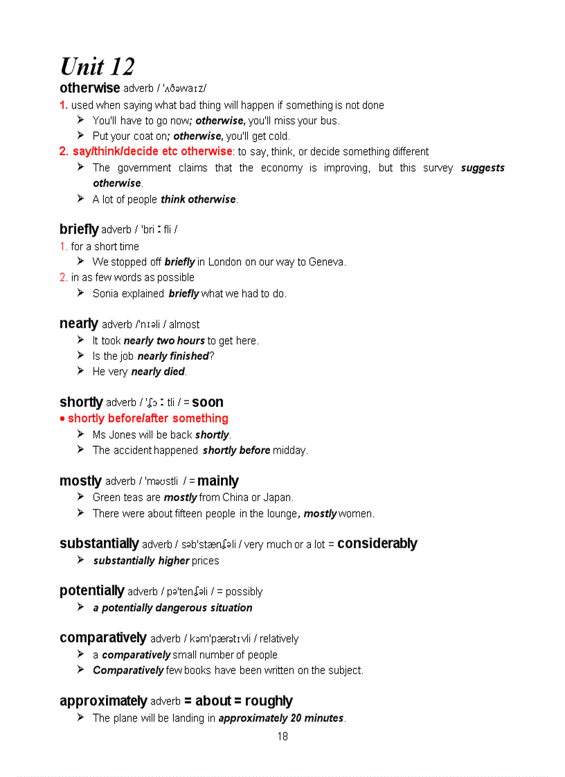 image for page Vocab English 1 Grammar