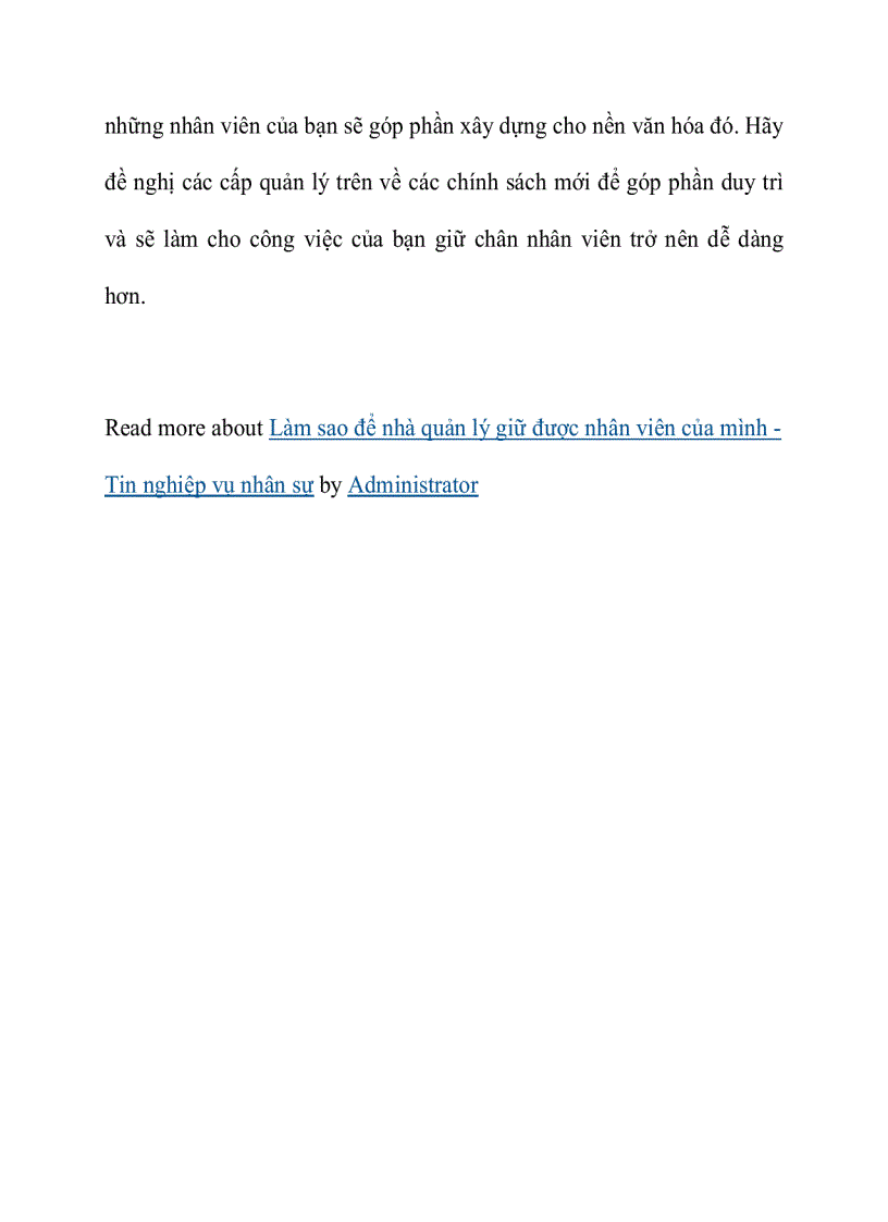 image for page Làm sao để nhà quản lý giữ được nhân viên của mình