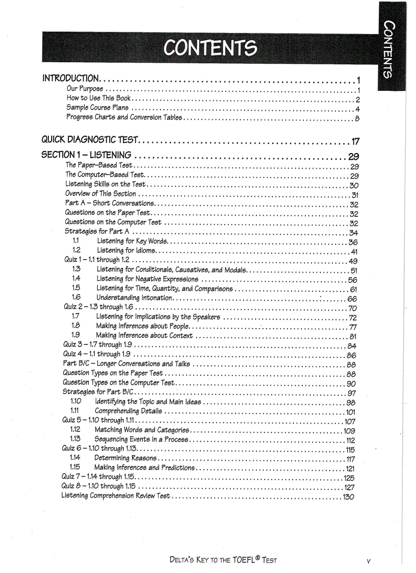 image for page Delta s key to the toefl test part