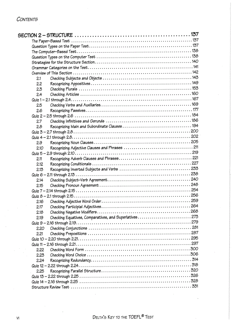 image for page Delta s key to the toefl test part