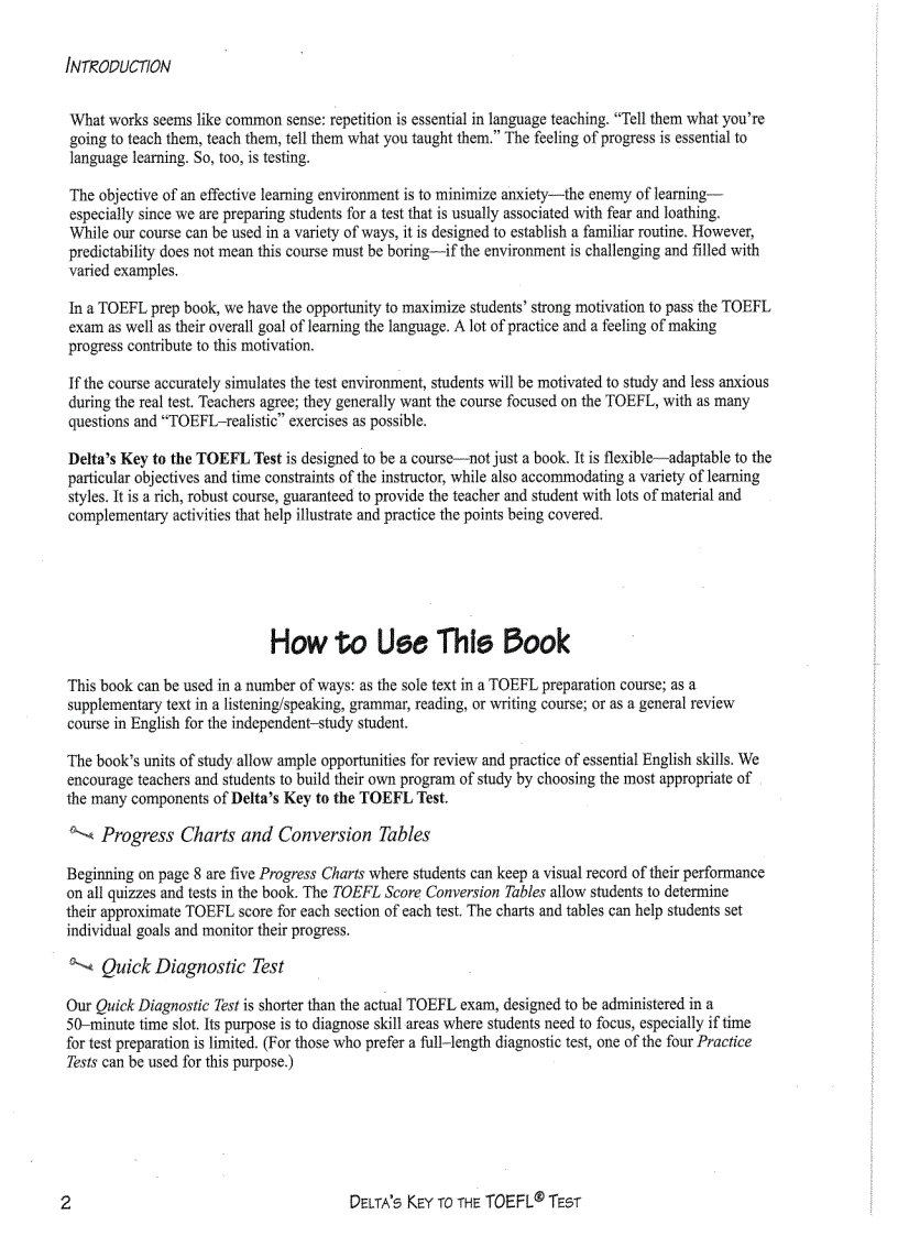 image for page Delta s key to the toefl test part