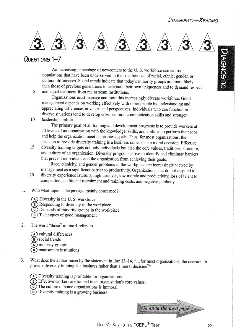 image for page Delta s key to the toefl test part 4