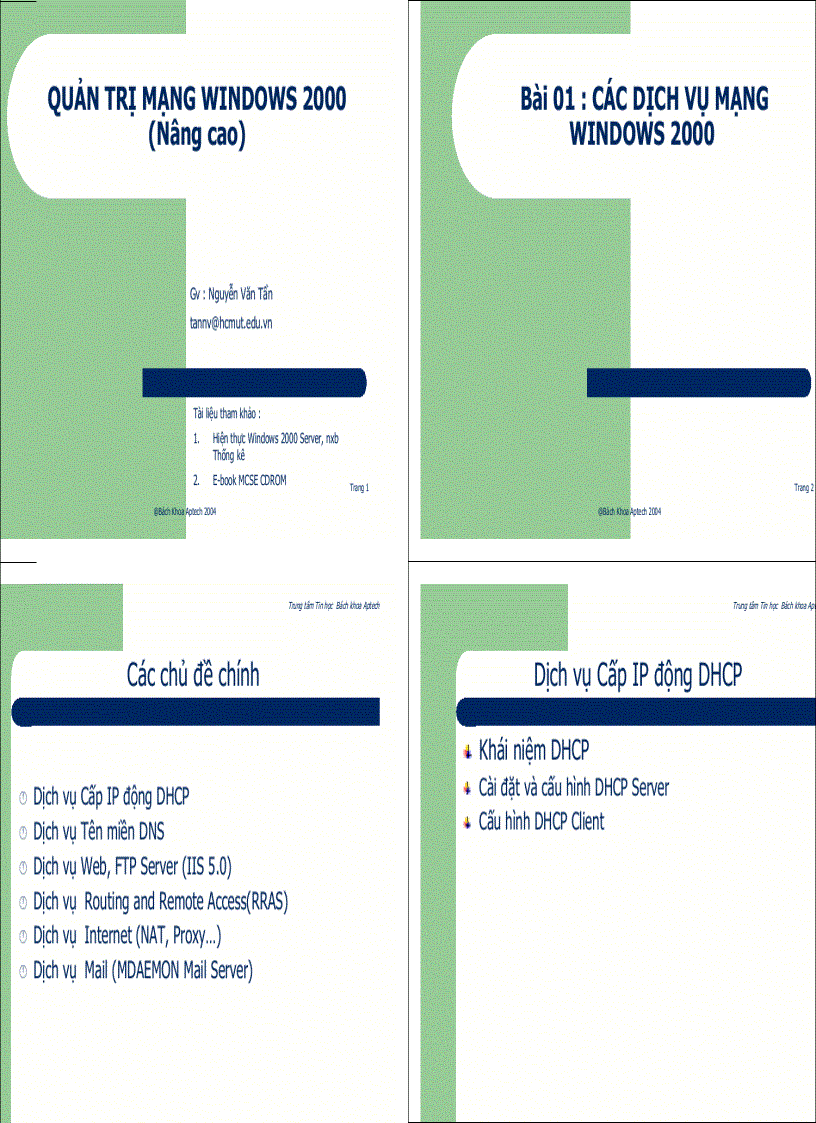 image for page QUẢN TRỊ MẠNG WINDOWS 2000 Nâng cao