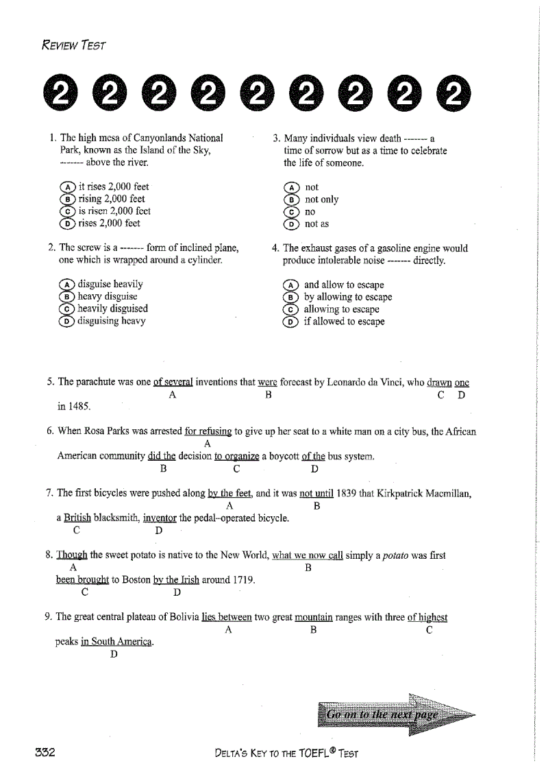 image for page Delta s key to the toefl test part 34
