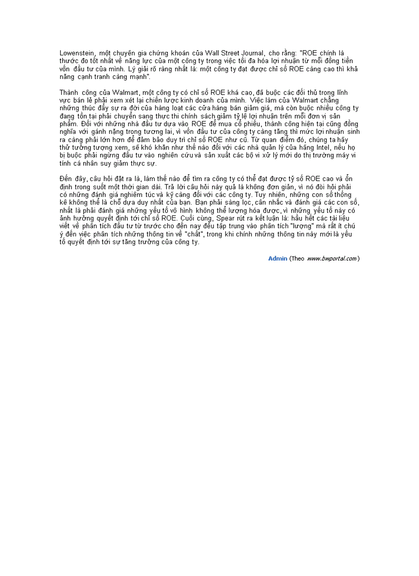 image for page Nhà đầu tư chớ xem thường chỉ số ROE Return on Equity