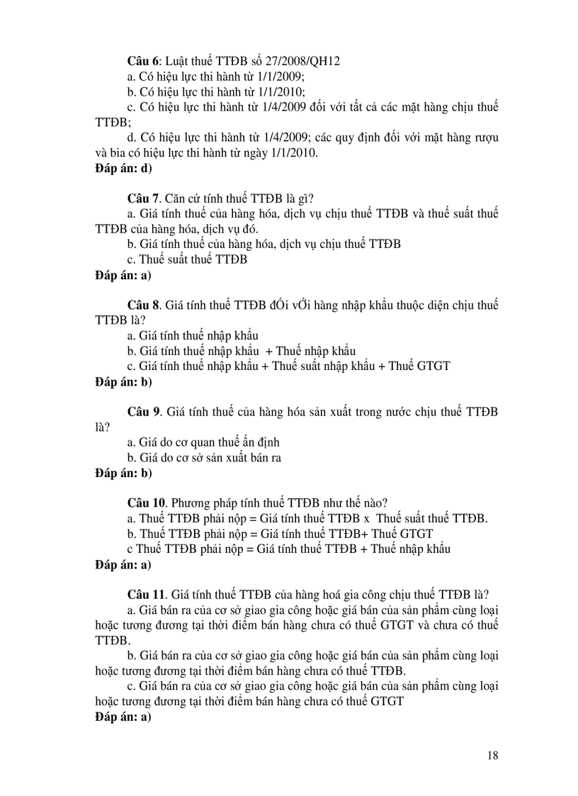 image for page Hệ thống câu hỏi trắc nghiệm thuế có đáp án