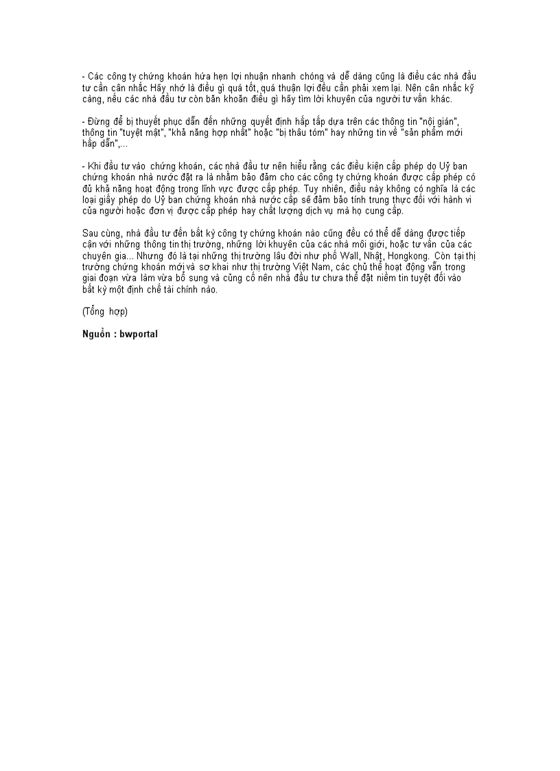 image for page Công ty chứng khoán và những vấn đề cần quan tâm